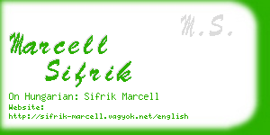 marcell sifrik business card